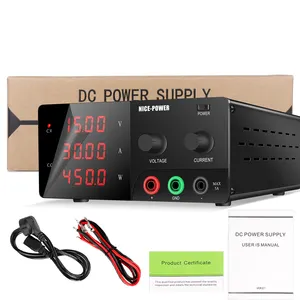 NICE-POWER-Regulador de voltaje estabilizado, fuente de alimentación de CC de conmutación ajustable, 12V, 15V, 30A, 10A, para reparación de carga