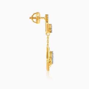 Oro Quadrado Twinkle Diamond Pendientes Joyería fina de lujo - Product Image 1