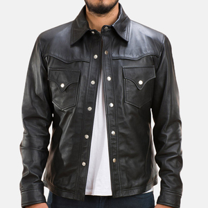 Veste en cuir PU pour homme tendance, de qualité supérieure, décontractée / vestes en cuir de moto avec poches avant - Product Image 6