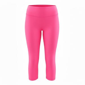 Leggings de yoga capri taille haute pour femmes, couleur unie, extensible, pantalon de sport de fitness - Product Image 1
