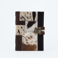 Journal antique en cuir véritable fait à la main en cuir de vachette avec fermeture à sangle Journal d'écriture vintage classique imprimé d'animaux