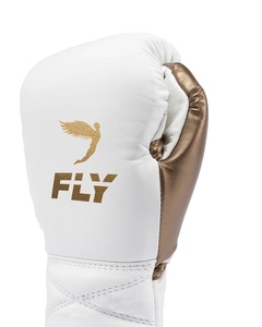 Guantes de Boxeo Profesionales de Piel Blancos y Dorados Hechos a Medida, Modelo 2026, para Entrenamiento y Sparring, CP-BG-82 - Product Image 2