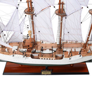 Maqueta de Barco Clásica Hecha a Mano en Madera Esmeralda para Decoración del Hogar y la Oficina (96Lx30Wx63H cm) - Product Image 6