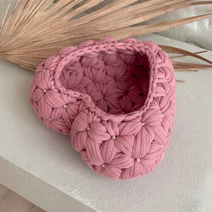 Patrón de ganchillo cesta camiseta hilo ganchillo cesta patrón de ganchillo camiseta corazón cesta - Product Image 1