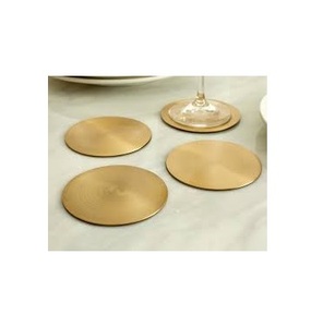 Sous-verres en cuivre pour table, fabrication indienne, qualité supérieure, design marteaux, sous-verres en laiton, taille personnalisée et vente - Product Image 5