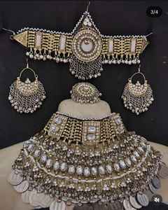 Personalized OEM Service High Quality Turquoise Zircon <b>Bridal</b> <b>Jewelry</b> <b>Set</b> Women's Antique Engagement Wedding Party Wear Necklace - Product Image 3