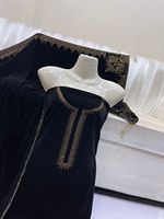 Tela de terciopelo sin coser Ssumaira de alta calidad, microterciopelo 9000, con pedrería pesada hecha a mano, 4 pedrerías DMC, conjunto de 2 piezas para fiesta (camisa)