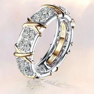 Anillo de bodas de oro rosa de 18 quilates VVS con diamantes VS Moissanite Compromiso Sólido Plata 925 Elegante anillo de diamantes VVS Moissanite para mujer - Product Image 6