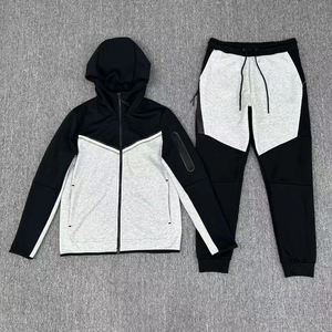 Personalizado Nueva llegada Chándal Fútbol Hombres Chándales Logo Tech Fleece Zip Plain Jogging Hombres Chándal Hombres Sudaderas con capucha - Product Image 1