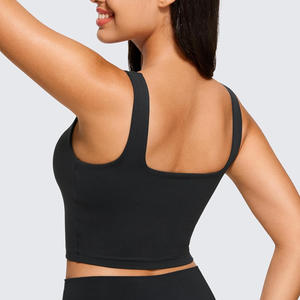 เสื้อครอปสำหรับออกกำลังกายของผู้หญิงเสื้อออกกำลังกายระบายอากาศได้ชุดออกกำลังกายฤดูร้อนพิมพ์โลโก้ตามสั่ง - Product Image 3