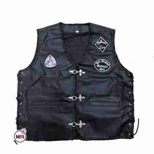 Dernières vestes de course à la mode Nouveau design Gilet en cuir Veste de gilet en peau de vache en denim à la mode et respirante - Product Image 1