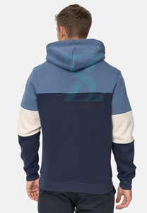 Pull en polaire de base de coupe régulière, pull décontracté à cordon de serrage de couleur assortie, sweats à capuche pour hommes avec poche avant, service OEM personnalisé - Product Image 5