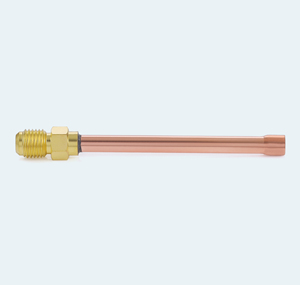 Unión de Latón para Condensador de 1/4, Tubo de Cobre de 8 cm, 23G, 7/16-20 SAE 45 °   Accesorio de Refrigerante de CA Soldado Flare 950PSI, India - Product Image 2