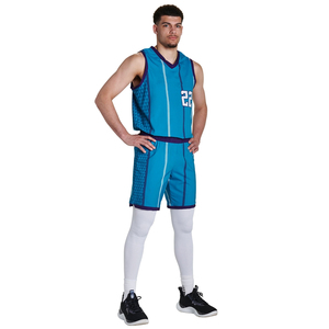 High Quality Lightweight Breathable Quick Dry 100% <b>Polyester</b> Men's Basketball Jersey <b>Shorts</b> Set Reversible Custom Digital Print - Product Image 2