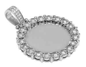 Hermosa nueva Foto recuerdos Hip Hop colgante con diamantes de moissanita de corte redondo en plata de ley S925 - Product Image 2