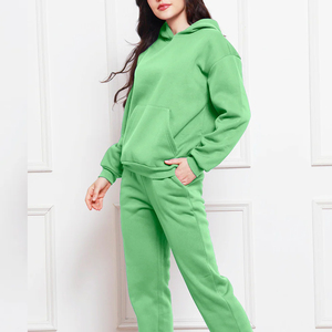 Ligero cómodo Regular Fit mujeres gota hombro Sudadera con capucha invierno frente personalizado 100% algodón polar Streetwear elegante - Product Image 3