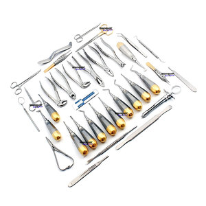 Kit d'extraction dentaire de qualité supérieure, 34 pièces, éleveurs buccaux, pinces et porte-aiguilles, acier inoxydable de qualité supérieure, prix compétitif - Product Image 1