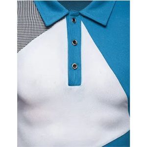 Pull tricoté à manches courtes pour homme, style coréen, coupe ajustée, col à revers, 100 % coton, personnalisable avec logo OEM, idéal pour l'été - Product Image 4