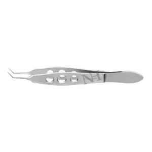 Premium Quality Forceps Angled Jaws Stainless Steel 5mm 7.5 mm Long Smooth Jaws Mcpherson Forceps Ophthalmic Instruments
