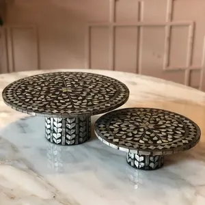 Plateau de luxe en nacre de chocolat arabe de haute qualité support de gâteau en acrylique de taille personnalisée fait à la main au Vietnam - Product Image 3