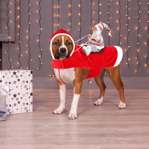 Disfraz de Perro de Santa Claus, Abrigos y Chaquetas con Estampado Clásico Ecológico para Mascotas, Ropa de Fiesta para Perros y Gatos - Product Image 5