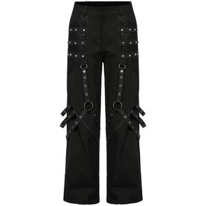 Pantalones góticos para hombre, pantalones de estilo casual con bolsillos laterales con cremallera y cintura ajustable para un uso cómodo - Product Image 1