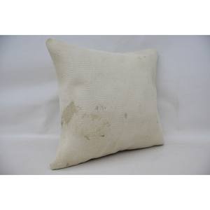 Almohada de lana de retazos Beige Toile, cojín decorativo Vintage de 20x20 pulgadas para sofá, ropa de cama, decoración rústica/primitiva tejida portátil - Product Image 2