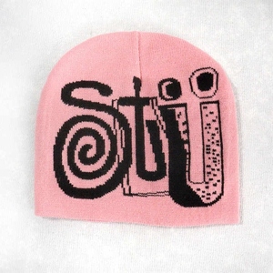 Hot Selling Letters Pattern Acrylic Skully Caps Winter <b>Knit</b> Beanie <b>Hat</b> <b>for</b> Women and <b>Men</b> Unisex - Product Image 2