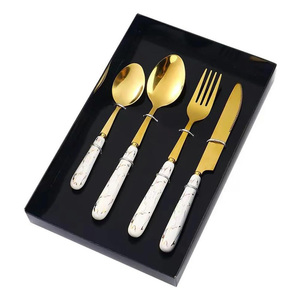 Ensemble de couverts en acier inoxydable tendance couverts de restaurant cuillères en argent fourchettes couteaux meilleur prix pour l'acier miroir fini - Product Image 2