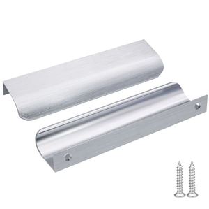 Nuevo tirador de gabinete de cajón de aluminio para el hogar, cocina, muebles de oficina, herrajes, puerta, cajón, armario, manija de gabinete, venta al por mayor - Product Image 2