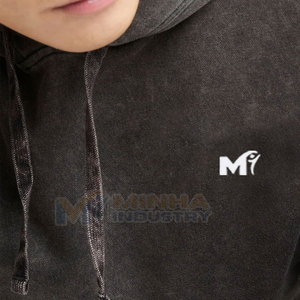 Sweats à capuche à séchage rapide et respirants, lavage à l'acide, impression personnalisée du logo, sweats à capuche pour hommes de haute qualité, lavage à l'acide - Product Image 4