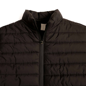 Chaquetas acolchadas de alta calidad para hombre, cremallera, Color negro, ropa de moda, chaqueta acolchada de invierno con dos bolsillos delanteros de manga larga - Product Image 5