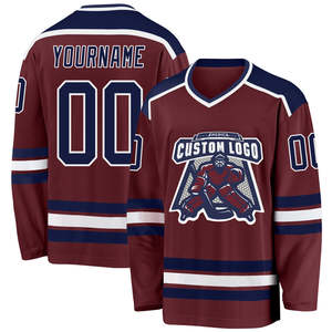Vente en gros de maillots de hockey sur glace réversibles personnalisés 2024, respirants, sublimés, 100% polyester, séchage rapide, légers, unisexes, adultes - Product Image 1