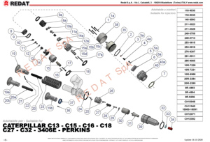 Caterpillar endüstriyel demiryolu deniz motoru için REDAT CTRF9530 komple İtalyan kalite dizel yakıt enjeksiyon memesi grubu - Product Image 2