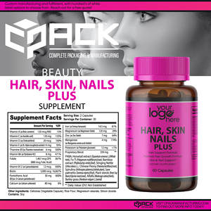 Meilleur Prix Produits de beauté en vrac de haute qualité Cheveux Peau Ongles Plus Capsules Vitamines C Complément alimentaire riche en nutriments Fabriqué aux États-Unis - Product Image 3