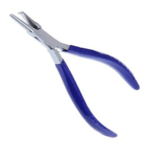 Stainless Steel Jewelry Making Pliers Blue Grip Handle Wire Wrapping Beading Polishing Tool for Jewelers Durable - Product Image 1