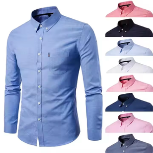 Camisa abotonada formal informal de manga larga Premium de ajuste a medida clásica para estilo diario - Product Image 3