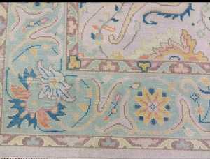 Personnalisable 9 'x 12' fait à la main antique traditionnel Oushak Oriental tapis moderne salon tapis pour usage domestique exercice lavable - Product Image 5