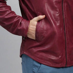 Chaqueta de Cuero Vacuno para Hombre, Estilo Moderno, Resistente al Viento, la Más Vendida, Personalizada, Chaqueta de Invierno con Logotipo Frontal, Ecológica - Product Image 5