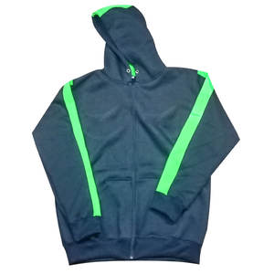 Custom High Street Thick 380 Gsm <b>Fleece</b> Hoodie Zipper <b>Sweatshirt</b> with Embroidered Design Lining Digital Printing for Winter - Product Image 4