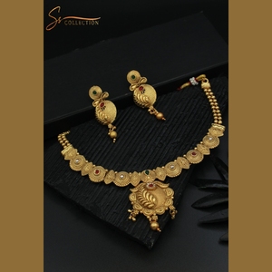 Ssumaira trae joyería artificial tradicional pakistaní conjunto de collar RAJWARI tradicional - Product Image 3