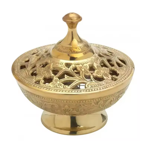 Ollas Khajoor Vintage de Latón de Alta Calidad con Grabado y Acabado Pulido para el Hogar y Restaurantes, Utensilios de Cocina, Olla para Dátiles Árabes - Product Image 2