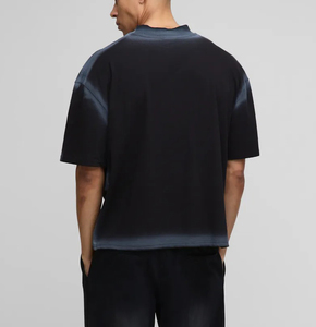 T-shirt pour homme en coton 100% de haute qualité OEM, délavé au soleil, vintage, coupe ample, logo imprimé personnalisé, t-shirt délavé à la pierre pour homme - Product Image 4