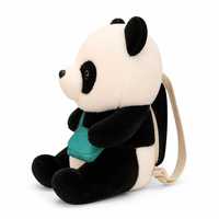 Peluche Panda Mignonne avec Mini Sac Bandoulière, Jouet en Peluche Doux pour Enfants, Cadeau d'Anniversaire ou de Noël