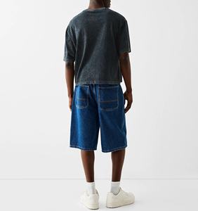 DTG T-shirts pour hommes personnalisés T-shirt oversize lourd coupe carrée avec décoloration au soleil T-shirt pour hommes avec logo et lavage à l'acide - Product Image 3