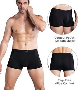 Calzoncillos bóxer de calidad superior para hombre, calzoncillos bóxer de algodón sólido clásico con logotipo personalizado, ropa interior para hombre - Product Image 5