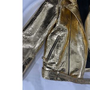 Veste de motard en cuir de peau de serpent pour hommes nouveau Style de moto exotique motif serpent peau de serpent Look Style de motard mode vêtements d'extérieur - Product Image 5