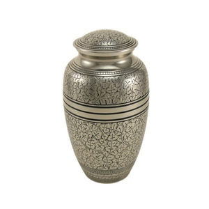 Urne de crémation pour adulte en métal en aluminium avec impression de conception de blé couleur noire urne funéraire de qualité supérieure pour la décoration de la maison - Product Image 4