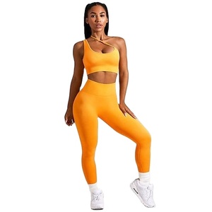 Ensembles d'entraînement pour femmes Combinaisons 2 pièces Leggings de yoga taille haute avec soutien-gorge de sport extensible Survêtements de gymnastique Ensemble actif ensembles personnalisés - Product Image 1