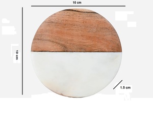 Marble and Acacia Wooden <b>Coasters</b> for <b>Table</b> at Home Hotel Restaurant and bar Usage Accessories home and kitchen <b>coasters</b> - Product Image 2